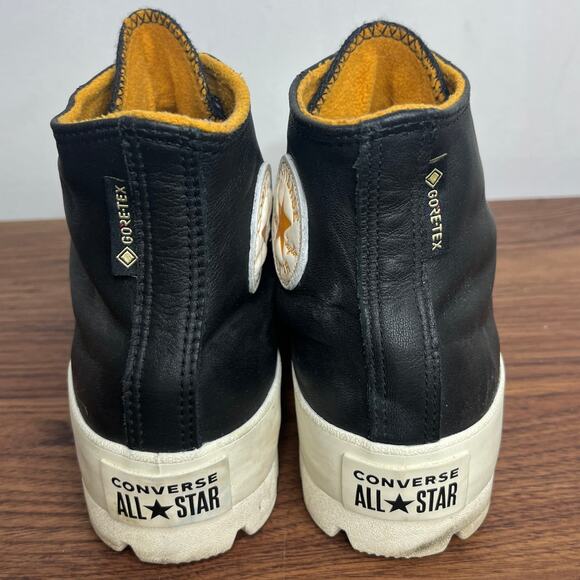 Converse Chuck Taylor All Star Lugged Sole High Top Black Saffron Yellow sz 10.5 - Picture 4 of 8